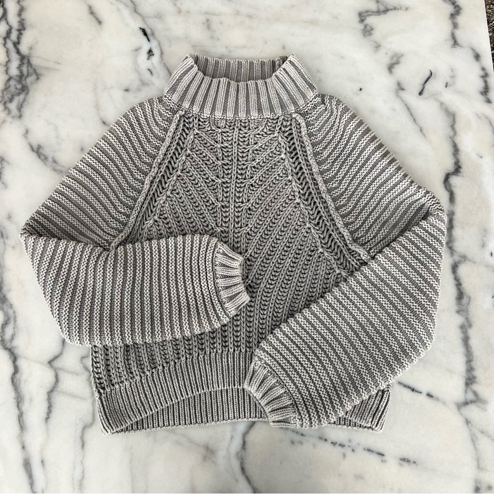 Free People Grey Knit Sweater